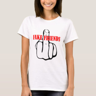 Camiseta Amigos falsos de dedo medio