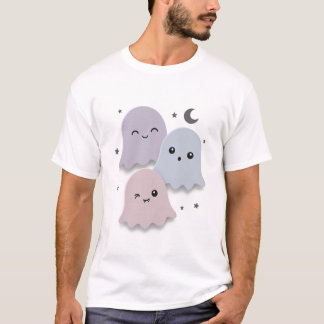 Camiseta Amigos Fantasmas Pastel Adorables Halloween
