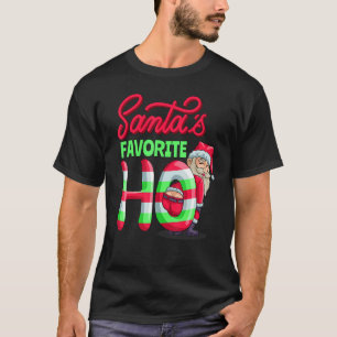 Camiseta Amigos favoritos Ho Santa Claus Ho Chica de mujere