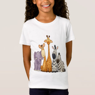 Camiseta Amigos Felices de Safari – Ilustración de Animales