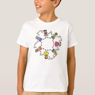 Camiseta Amigos felices lindos de los niños del dibujo