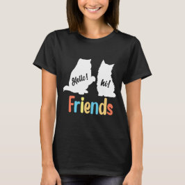 Camiseta Amigos felinos: ¡Hola! ¡Hola!