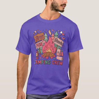 Camiseta Amigos Fogatas Divertida Tripulación de Camping Li