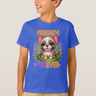 Camiseta Amigos Furever. Perro de Bulldog francés