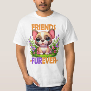 Camiseta Amigos Furever. Perro de Bulldog francés