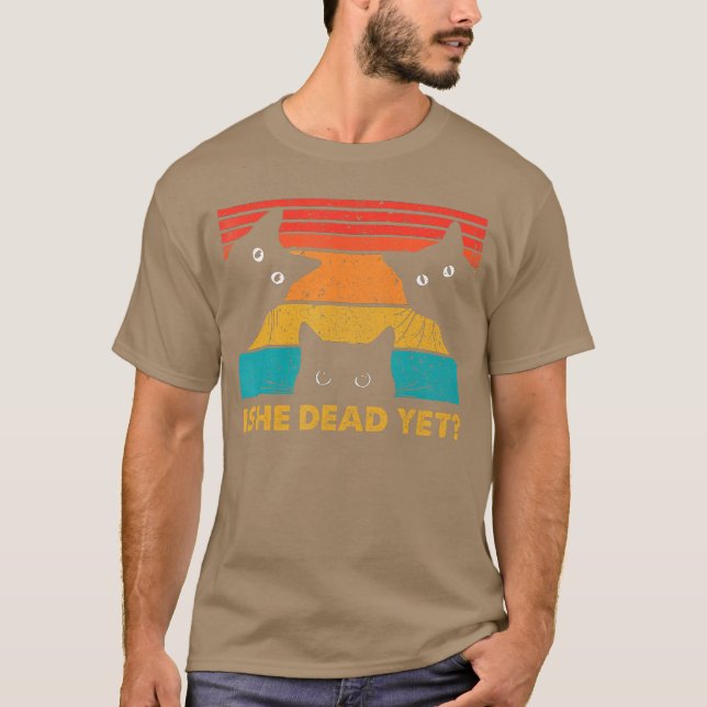 Camiseta amigos gatos isHeVintageDeadYet (Anverso)