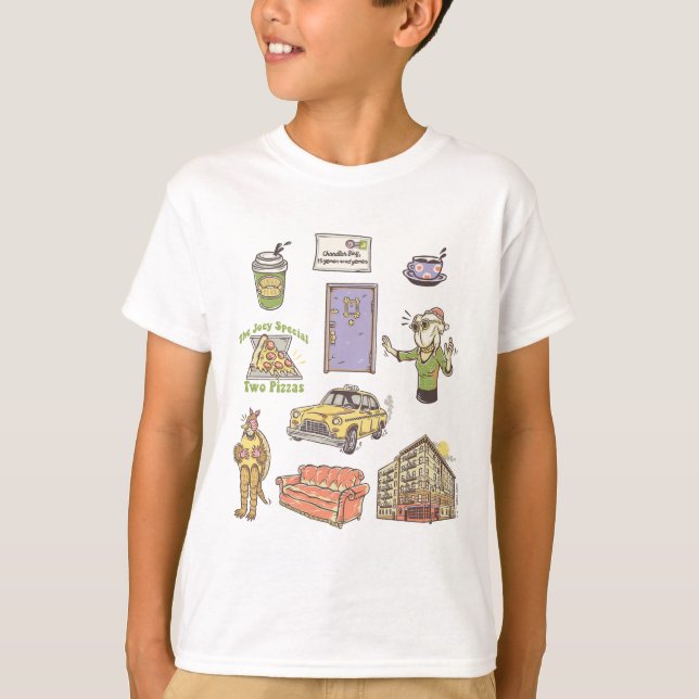 Camiseta AMIGOS™ | Gráfico de iconos Personalizados 1 (Anverso)