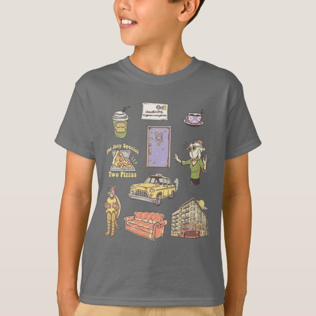 Camiseta AMIGOS™ | Gráfico de iconos Personalizados 2 (Anverso)