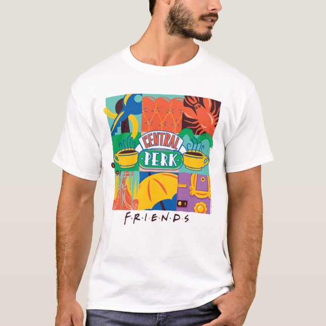 Camiseta AMIGOS™ | Gráfico vibrante de Perk central (Anverso)