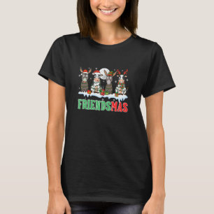 Camiseta Amigos Grupo Navidad Santa Reno Elfo Mulas Vacas F