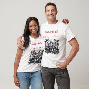Camiseta Amigos Hasta El Final Fiesta De Esqueleto