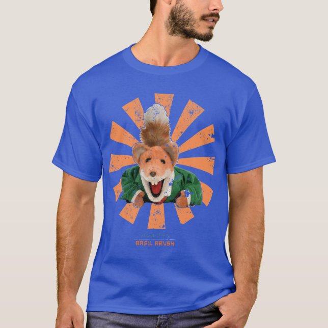 Camiseta Amigos japoneses retro de Basil Brush (Anverso)