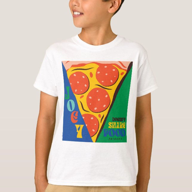 Camiseta AMIGOS™ | Joey no comparte comida - Pizza Graphic (Anverso)