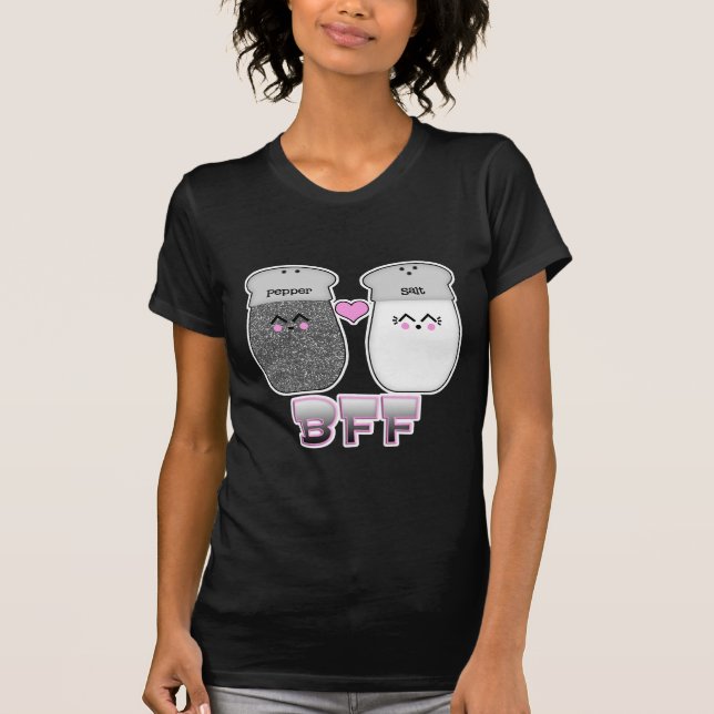 Camiseta Amigos Kawaii Sal y Pimienta (Anverso)