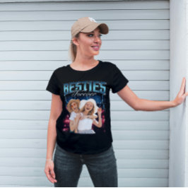 Camiseta Amigos Mejores Amigas Bootleg Rap Retro Foto Perso