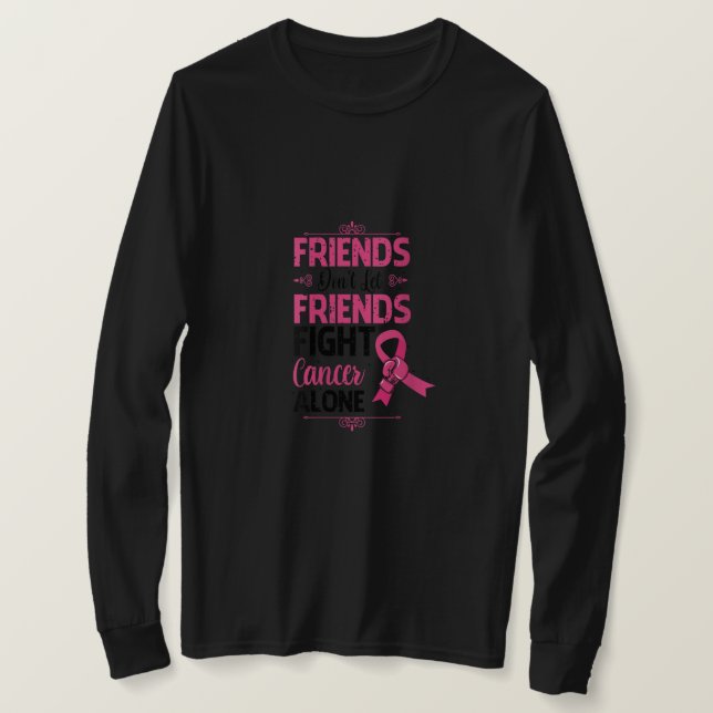 Camiseta Amigos mujeres no permiten que amigos luchen contr (Anverso del diseño)