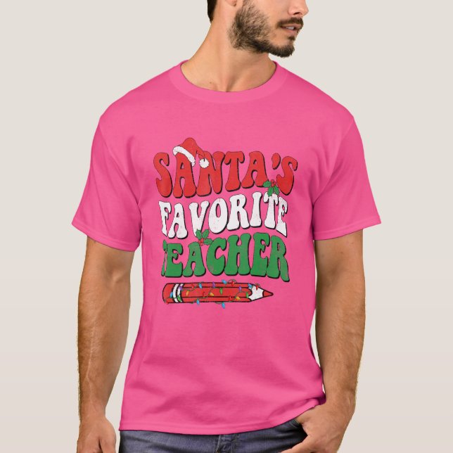 Camiseta Amigos Navidades de profesores favoritos Santa Hat (Anverso)