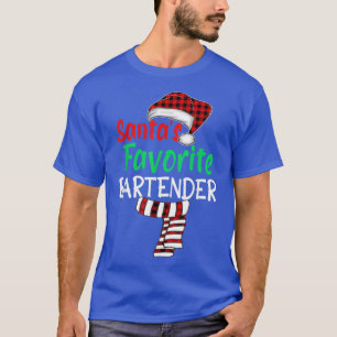Camiseta Amigos Navidades favoritos de barman Santa Red Pla