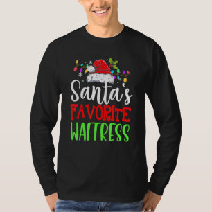 Camiseta Amigos Navidades favoritos de camarera Santa Hat