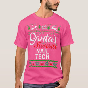 Camiseta Amigos Navidades favoritos de Nail Tech de su fami