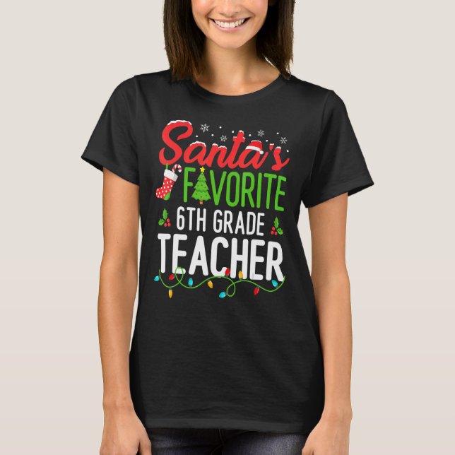Camiseta Amigos Navidades favoritos de sexto grado de profe (Anverso)
