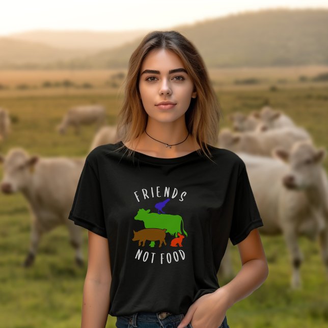 Camiseta Amigos, no comida, derechos de los animales Activi (Subido por el creador)