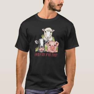 Camiseta Amigos No Comida Liberación Animal Ganado Veget
