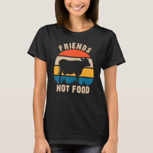 Camiseta Amigos No Comida Vaca Activista Vegana Vegetariana