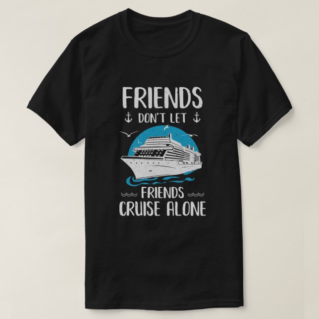 Camiseta Amigos no permiten que los amigos crucen solos (Diseño del anverso)