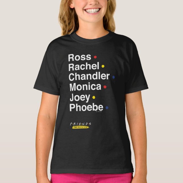 Camiseta AMIGOS™ | Nombres de caracteres (Anverso)