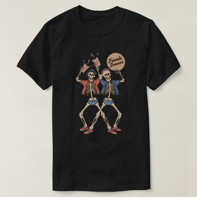 Camiseta Amigos para siempre - Skeleton Dance en Hawái (Diseño del anverso)