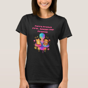 Camiseta Amigos Peludos Primero Diseño de Amor por las Masc