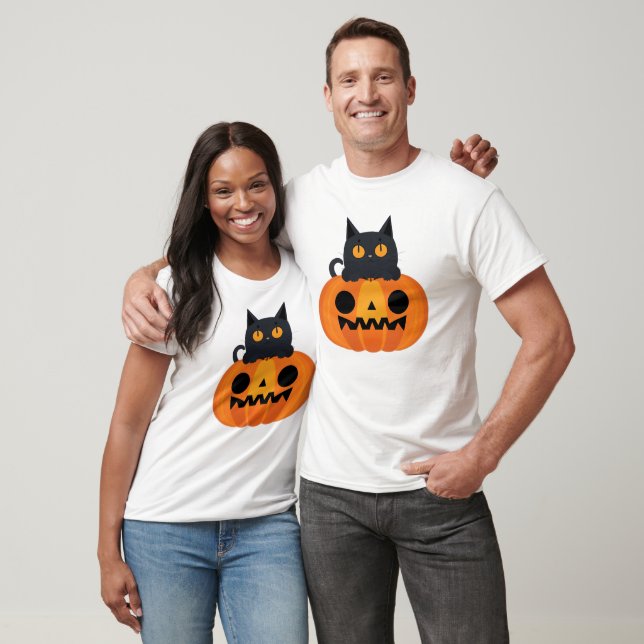Camiseta Amigos Personalizados honrados de Halloween, gato  (Unisexo)