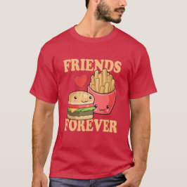 Camiseta Amigos por siempre Burger and Fries Humor