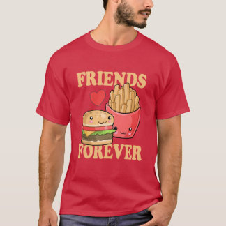 Camiseta Amigos por siempre Burger and Fries Humor