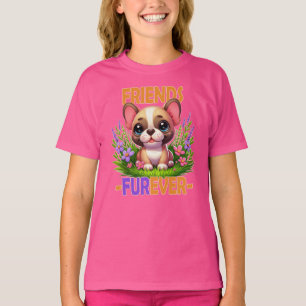 Camiseta Amigos por siempre juego de palabras. Cachorro ado