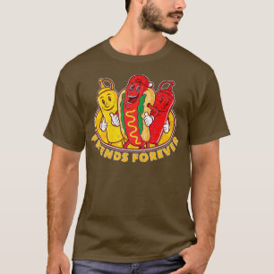Camiseta Amigos Por Siempre Perro Caliente Ketchup Mustard 