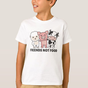 Camiseta Amigos que no comen Vegan oveja vaca lechera