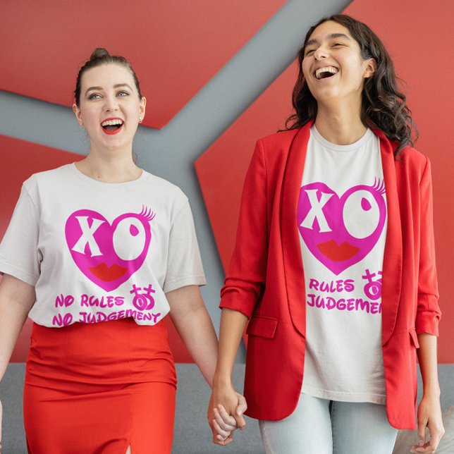 Camiseta Amigos sin reglas sin juicio de Galentine's Women (Friends No Rules No Judgement Galentine's Women's T-Shirt)