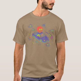 Camiseta Amigos sonrientes Charlie del coche espacial y PIM