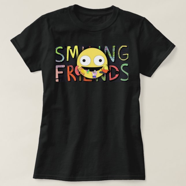 Camiseta amigos sonrientes Classic black T Shirt Essential  (Diseño del anverso)