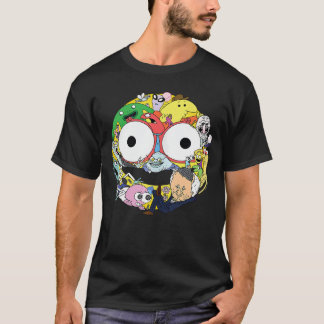Camiseta Amigos Sonrientes Colaje de Personajes de Cara Son