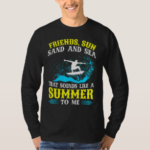 Camiseta Amigos Sun Sand Y Sea Summer