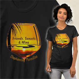 Camiseta Amigos, Sunsets & Wine 2441
