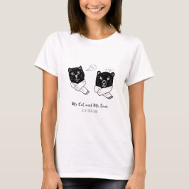 Camiseta Amigos Tiernos de Sr Gato y Sr Oso
