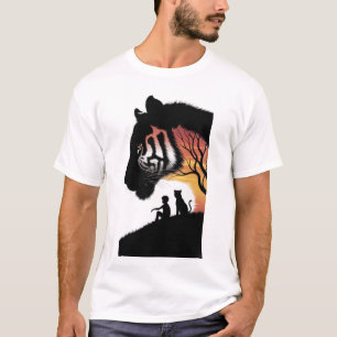Camiseta Amigos tigre y niño