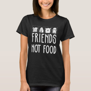 Camiseta Amigos Veganos No Comida Cerdo Vaca Pollo Animal