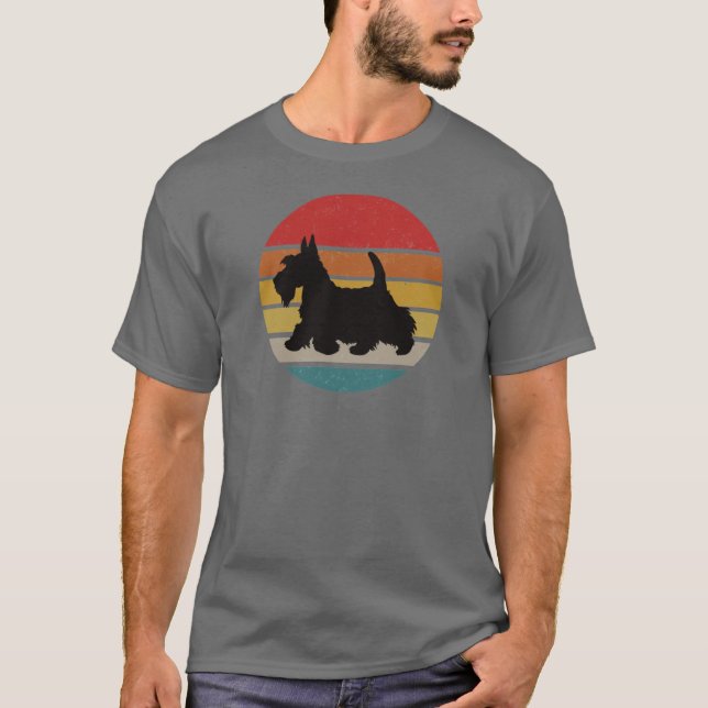 Camiseta amigos vintage terrier escocés (Anverso)