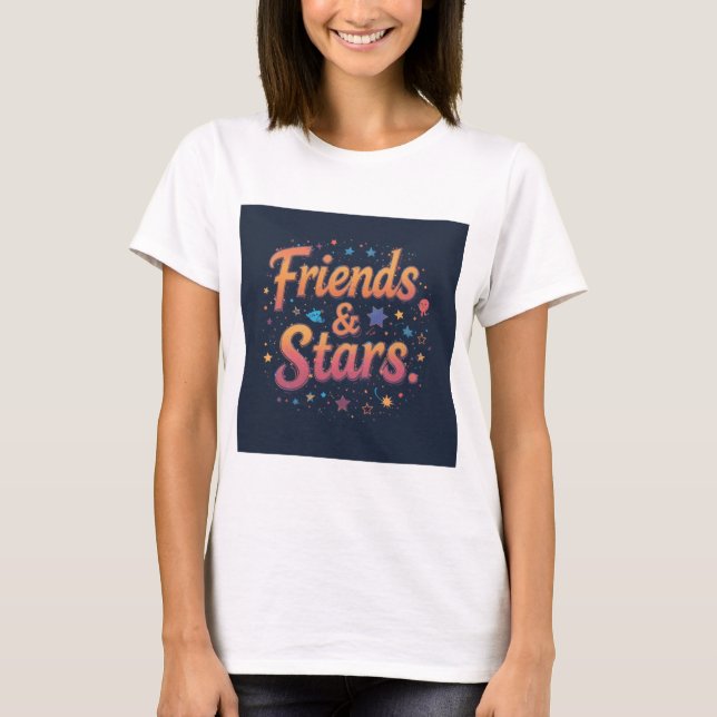 Camiseta Amigos y estrellas - Artes cósmicas extraordinaria (Anverso)