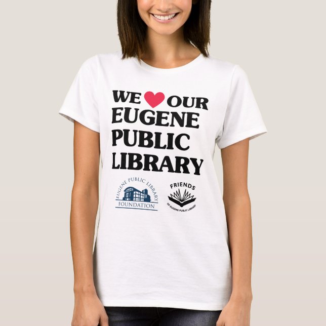 Camiseta Amigos y Fundación Amen la Biblioteca Pública Euge (Anverso)